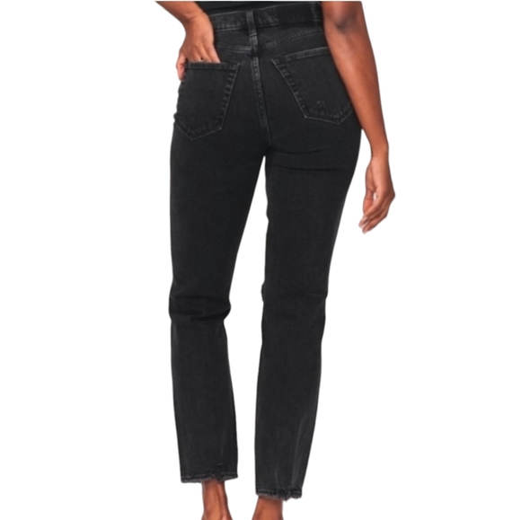 Abercrombie & Fitch 26 Short Curve Love '90s Straight Ultra High Rise Jean Black - Picture 9 of 16
